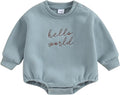 VISGOGO Newborn Infant Baby Boy Girls Oversized Romper Little Dude Sweater by VISGOGO