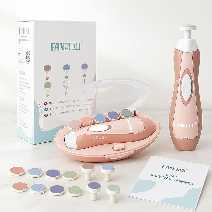 Fansidi Baby Nail Trimmer Electric – Limited Blush Petal Pink, Gentle Baby Nail - Image 6