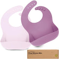 KeaBabies 2-Pack Silicone Baby Bibs by KeaBabies