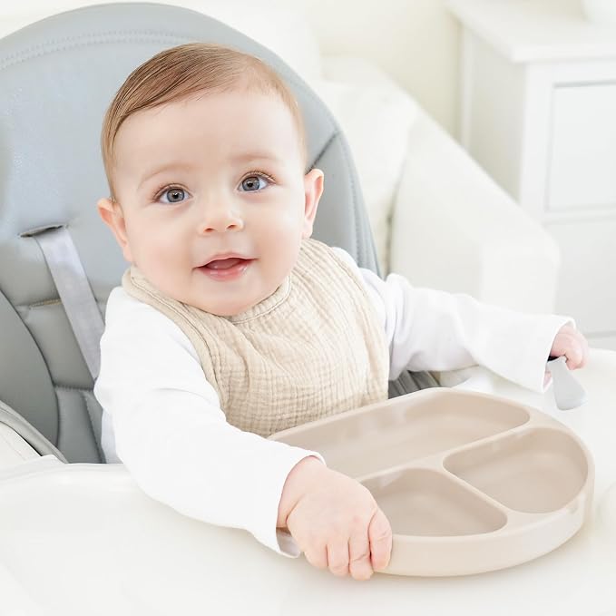Bearmoss Muslin Baby Drooling Bibs 8 Pack, 100% Cotton Square Adjustable - Image 3