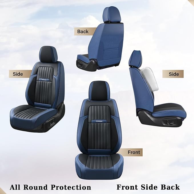 Coverado Car Seat Covers Full Set, Nappa Leather Seat Covers - Image 2