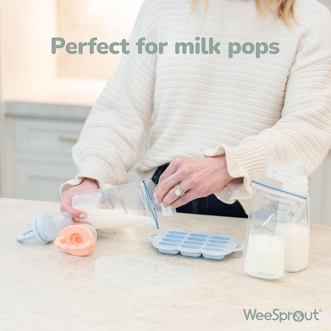 WeeSprout Silicone Baby Food Feeders + Freezer Tray - Image 7