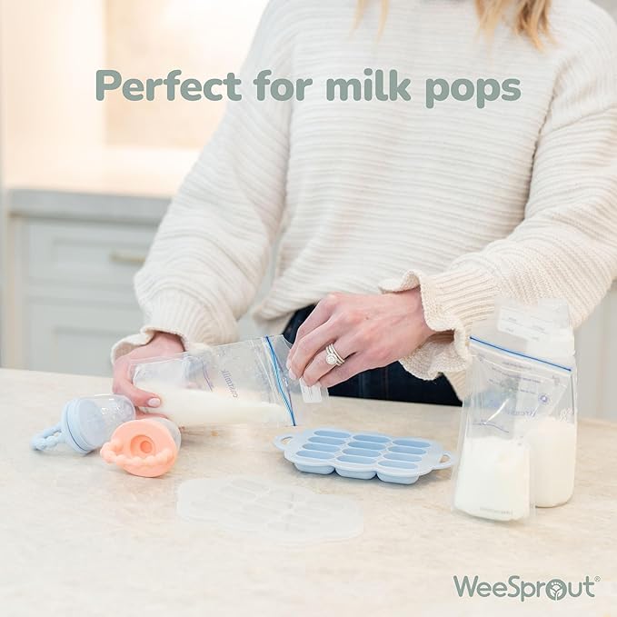 WeeSprout Silicone Baby Food Feeders + Freezer Tray - Image 7