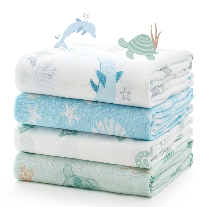 Momcozy Muslin Swaddle Blankets, Ultra Soft Neutral Registry Essentials by Momcozy
