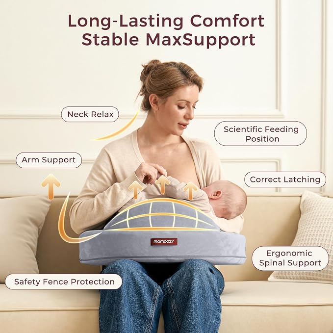 Momcozy Innovative Safety Fence Nursing Pillow - Image 3
