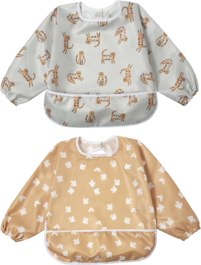 Little Dimsum Baby Bib with Pocket Waterproof Toddler Bibs Infant Feeding Bibs by LittleDimsum