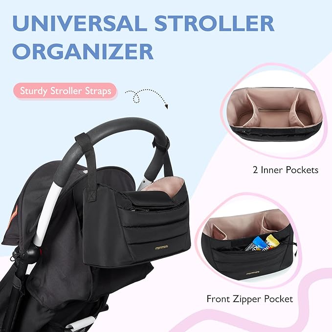 mommore Diaper Bag Tote with Stroller Organizer Puffer Bag Large Capacity Baby - Image 4