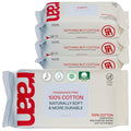 Raan, 100% Cotton Baby & Toddler Wipes, Unbleached, 99% Purified Water by Raan