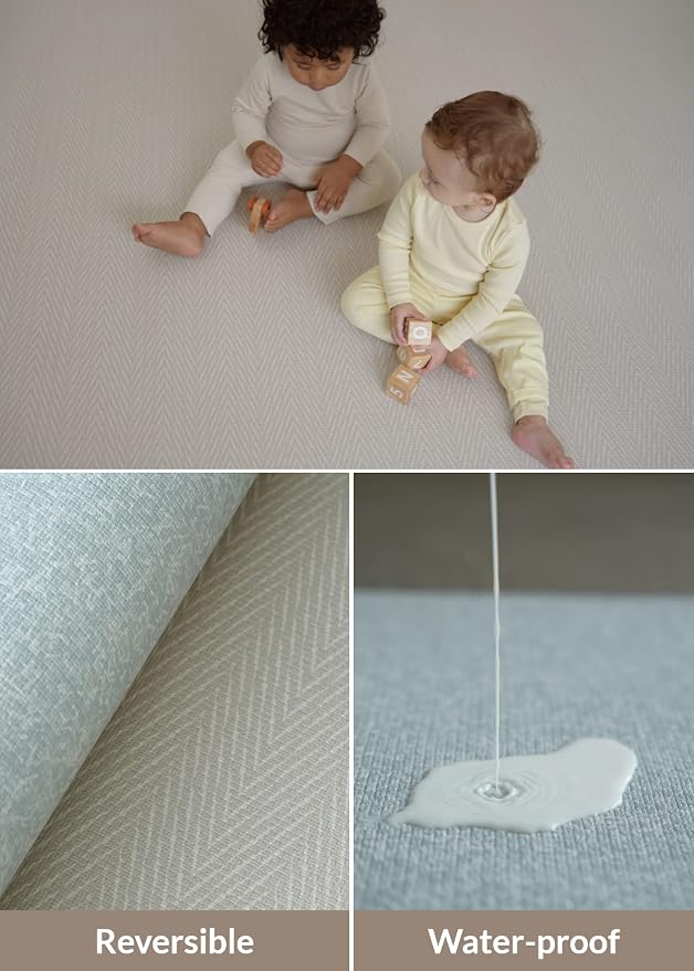 Baby Care Play Mat 82'' x 55'' Original One-Piece Reversible Rollable - Image 4