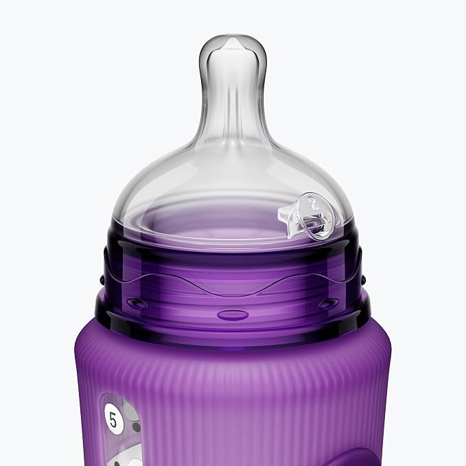 Smilo Baby Bottle Set with Stage 0 Slow Flow Anti Colic Nipple, 5 Oz / 150 ml - Image 7