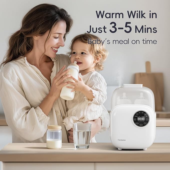 Baby Bottle Warmer, Felizbebe 10-in-1 Double Bottle Warmer - Image 3