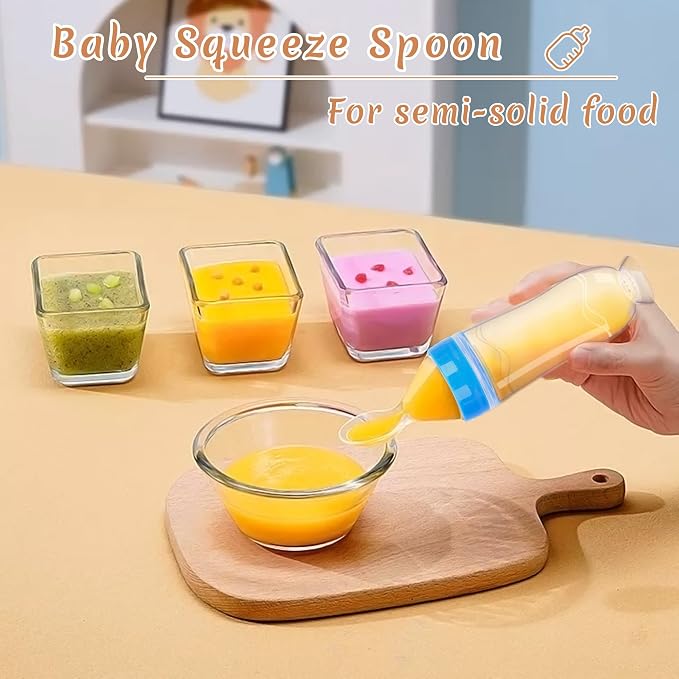 WAJIAYON Baby Food Feeder 4 Pack Silicone Baby Food Dispensing Spoon-3 oz - Image 6