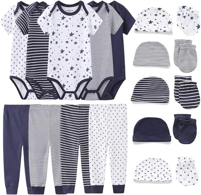 Kiddiezoom Unisex Baby Layette Essentials Giftset Clothing Set 19-Piece by Kiddiezoom