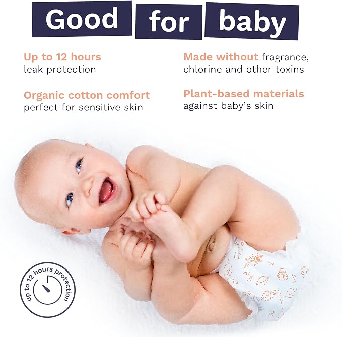 Pura Sensitive Skin Baby Diapers | Size 4 | Hypoallergenic, Totally Chlorine - Image 3