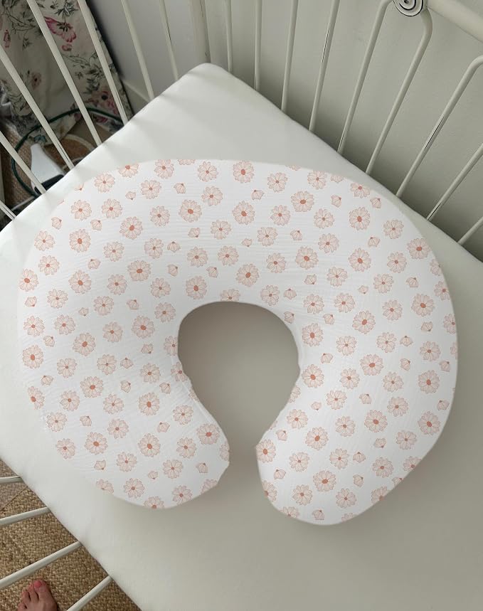 Nursing Pillow Covers 2 Pack, Muslin Nursing Cover - Image 4