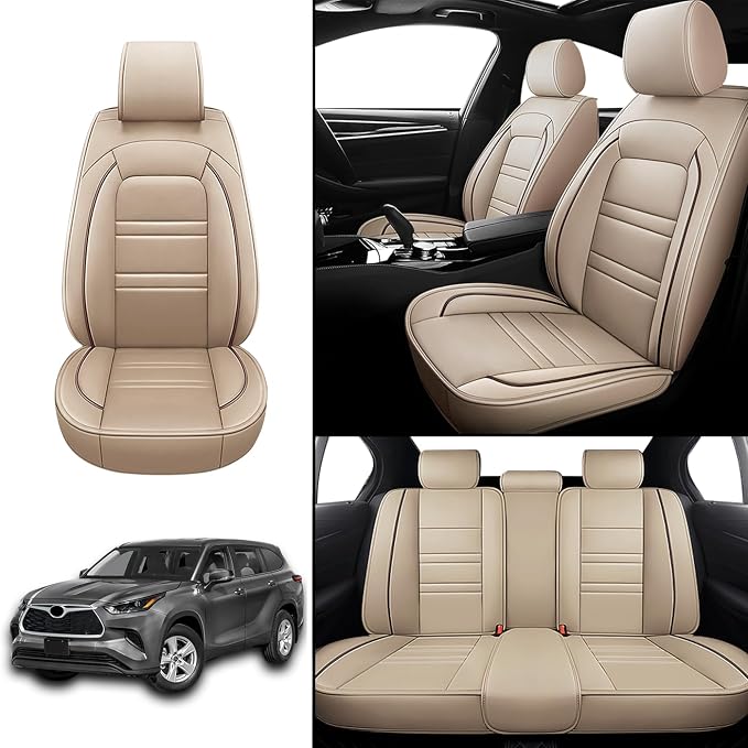 Seat Covers for Toyota Highlander 2001-2025 | 5-Seats Leather Seat Covers - Image 2