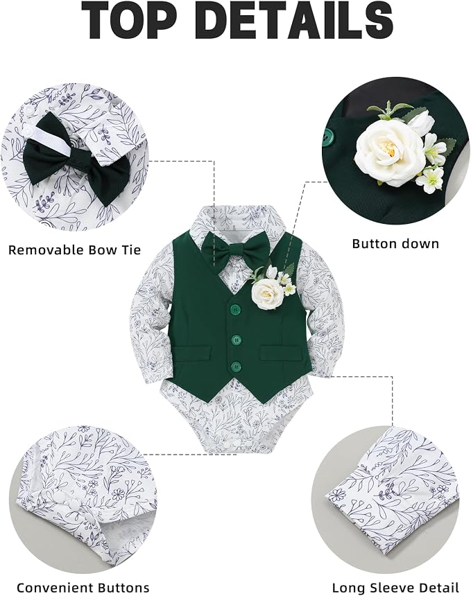 Coco&RARA Baby Boy Clothes Suits Infant Gentleman Outfits, Formal Dress - Image 4