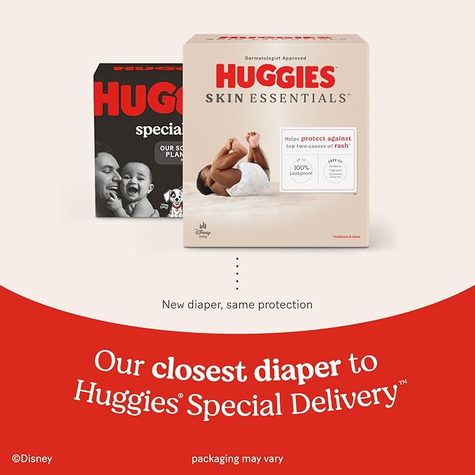 Huggies Size 4 Diapers, Skin Essentials Baby Diapers, Size 4 - Image 9