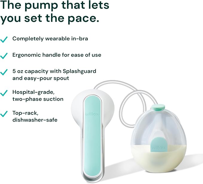Willow Wave - Wearable Manual Breast Pump - Fits Fully in Bra - Ergonomic - Image 2