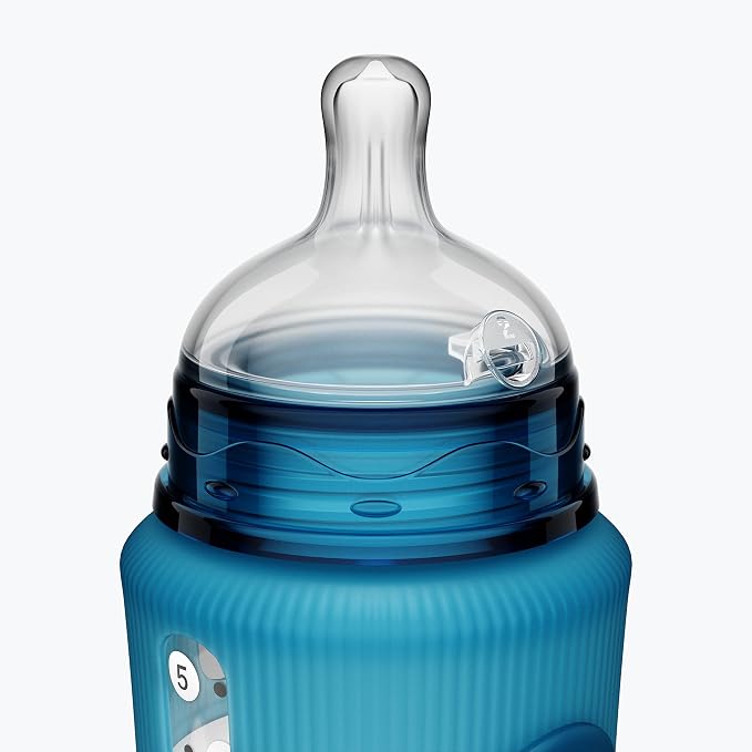 Smilo Baby Bottle Set with Stage 0 Slow Flow Anti Colic Nipple, 10 Oz / 300 ml - Image 7