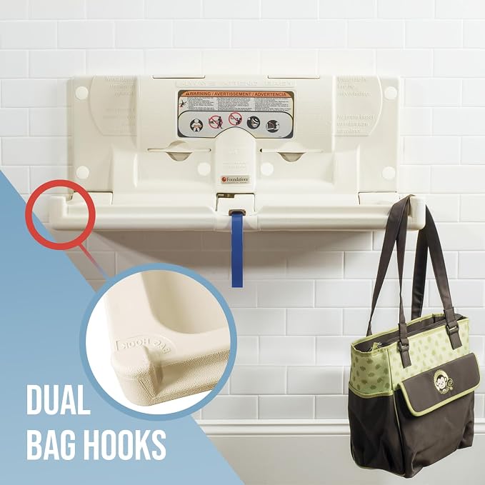 Foundations Classic Horizontal Baby Changing Station w/EZ Mount Backer Plate - Image 3