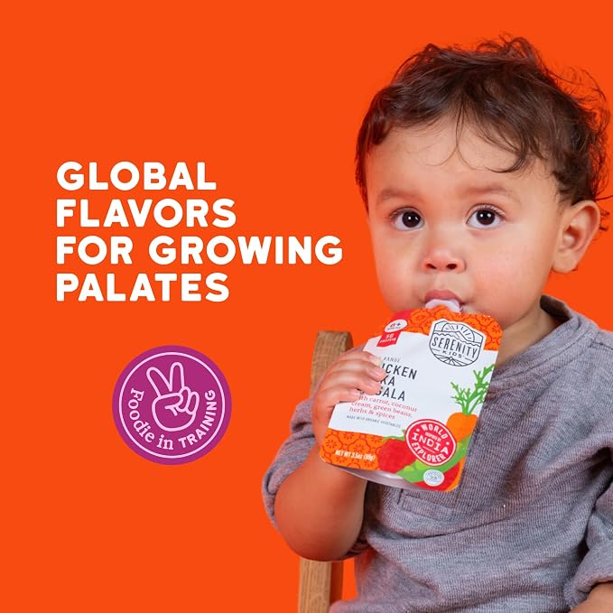 Serenity Kids 6+ Months Chicken Tikka Masala Baby Food Puree Pouches - Image 5