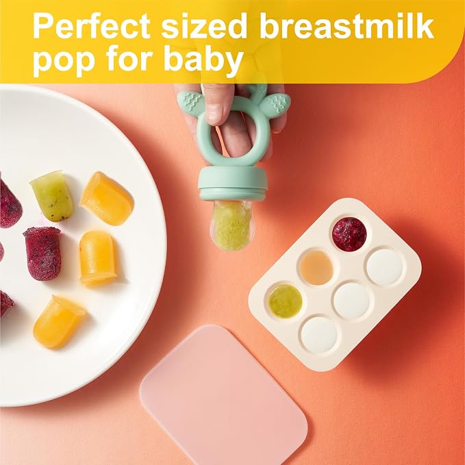 Baby Fruit Feeder with Popsicle Mold Cute Teething Toys Silicone Teethers - Image 3