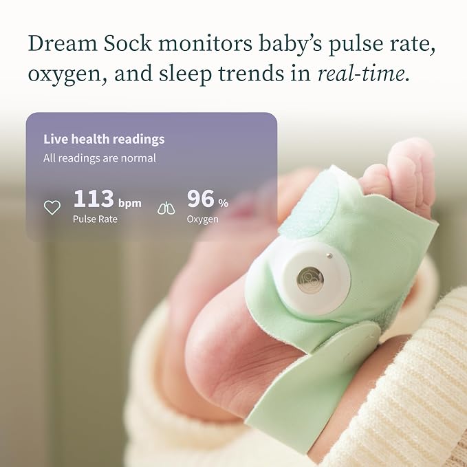 Dream Sock – Smart Wearable Baby Monitor, Infant Pulse Oximeter Tracks Oxygen & - Image 2