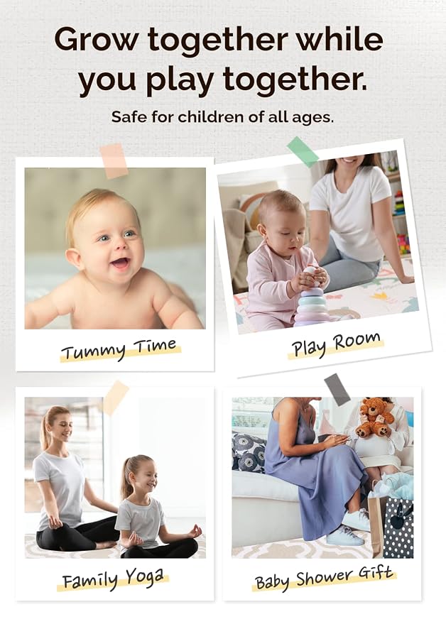 Baby Care Play Mat 73’’ x 49’’ Original One-Piece Reversible Rollable - Image 6