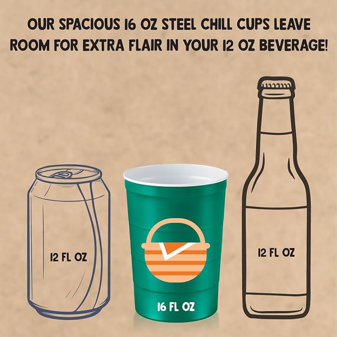 16 oz. Party Cup Summer BBQ Grill Picnic Design - Image 4