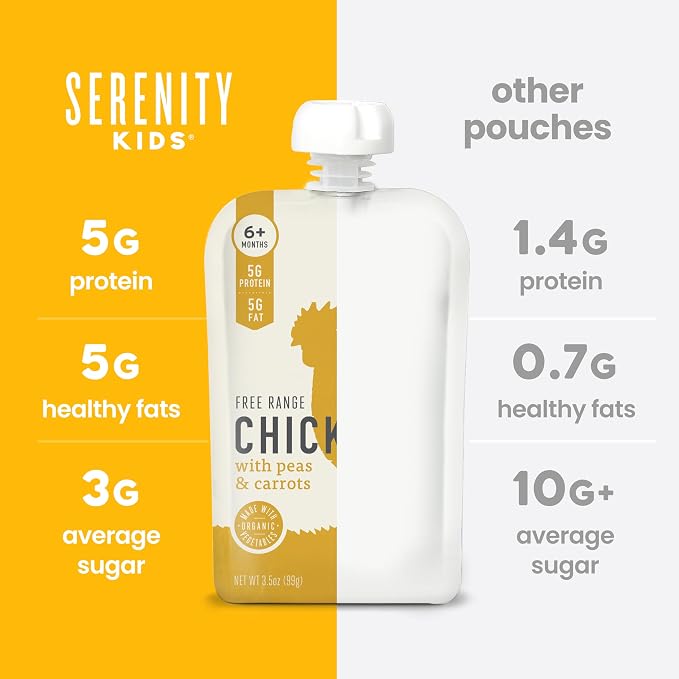 Serenity Kids 6+ Months Baby Food Chicken Pouch Puree - Image 7