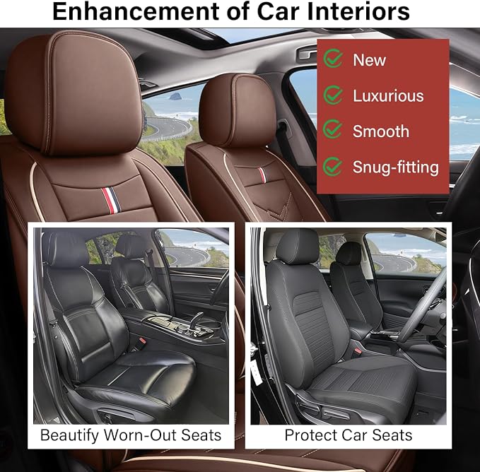 Leather Car Seat Covers Fit for LR Range Rover 2022-2025, 5 Seater Waterproof - Image 6