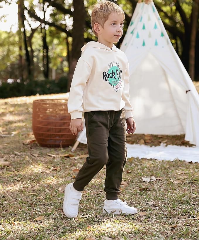 GFQLONG 2/3 Pack Toddler Pants Sweatpants Boys Cotton Joggers, Athletic Pull on - Image 4