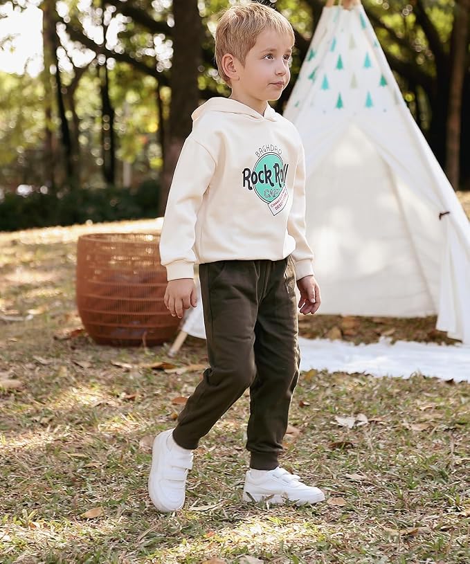 GFQLONG 2/3 Pack Toddler Pants Sweatpants Boys Cotton Joggers, Athletic Pull on - Image 2