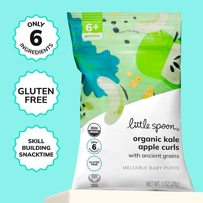 Little Spoon Kale Apple Meltable Baby Puffs, Organic Corn Quinoa Sorghum - Image 5