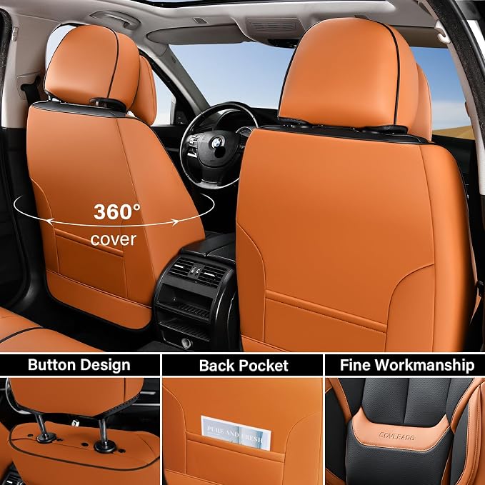 Coverado Universal Seat Covers Full Set, 5 Seats Universal Seat Covers - Image 2
