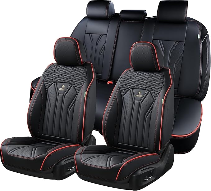 FLORICH Leather Seat Covers Full Set Car Seat Protectors 5 Seats Automotive by FLORICH