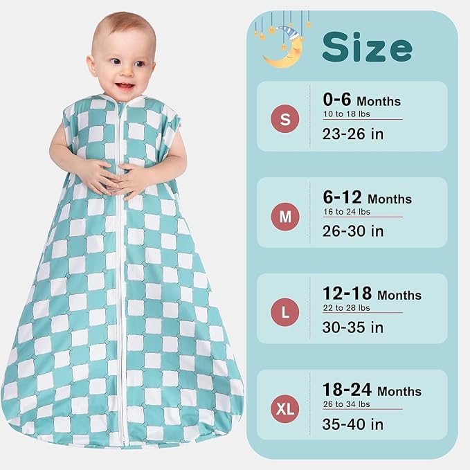 Baby Sleep Sack 0-6 Months 3 Pack Baby Wearable Blanket 100% Rayon Cotton 2-Way - Image 5