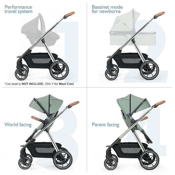 Beberoad Love RX 3-in-1 Baby Stroller, Toddler Stroller, Foldable Infant - Image 3