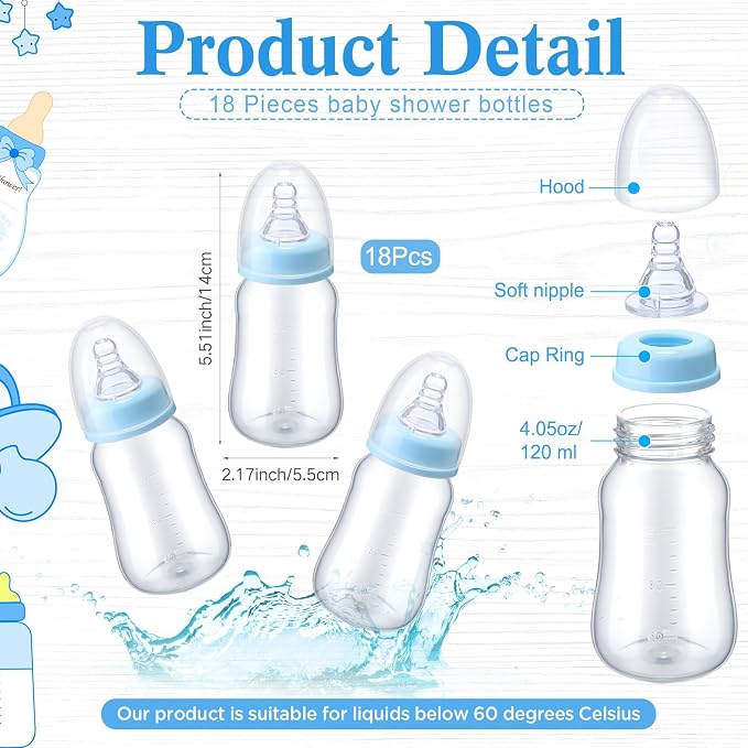 Roowest Bottle Chug Baby Shower Game Favors Including Woodland Animal Theme - Image 3