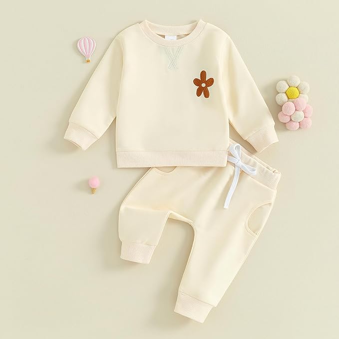 Fernvia Toddler Baby Girl Clothes 3 6 9 12 18 24 Months Fall Outfits Solid Long - Image 7