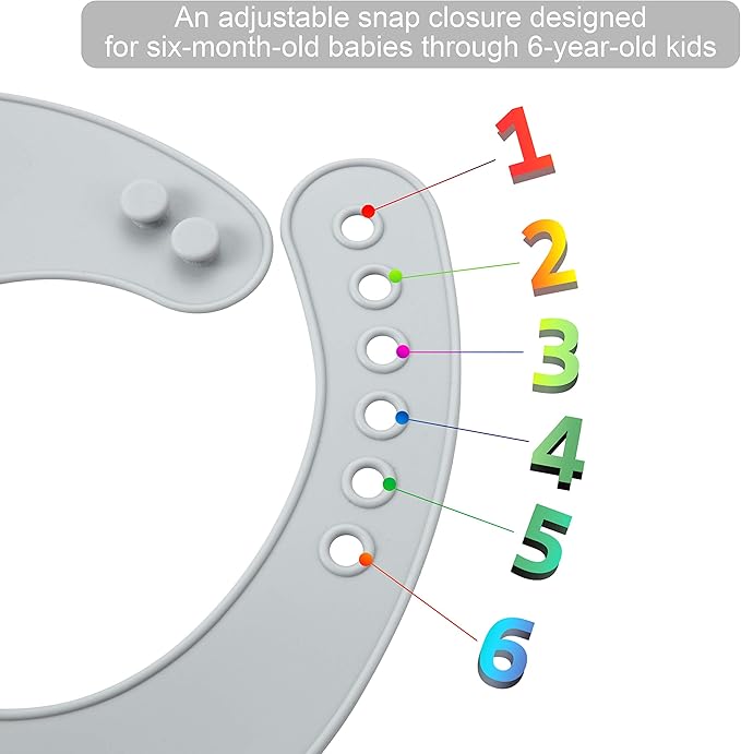 PandaEar 3 Pack Waterproof Silicone Baby Bibs| Super Thin Light Weight Feeding - Image 3