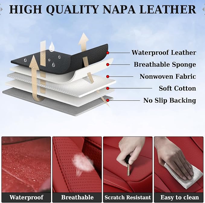 Coverado Universal Seat Covers Full Set, Universal Seat Covers - Image 8