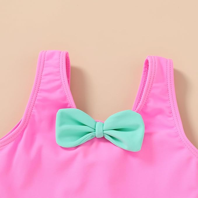 YOUNGER TREE Toddler Swimsuit Girl Cute Stripe One-Piece Ruffle Swimwear Baby - Image 3