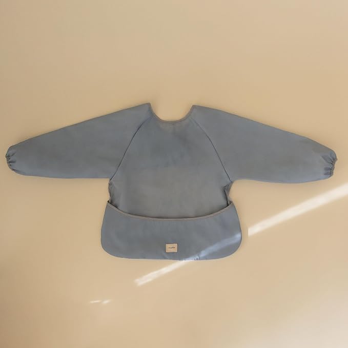 mushie Long Sleeve Baby Bib | Water Resistant Adjustable Fit - Image 3