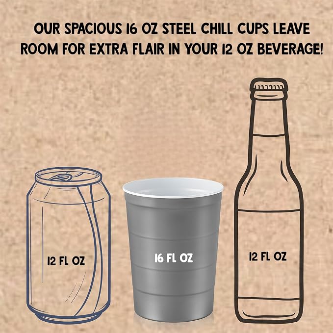 16 oz. Party Cups, Sturdy & Durable, Disposable and 100% Recyclable, Made in USA - Image 3