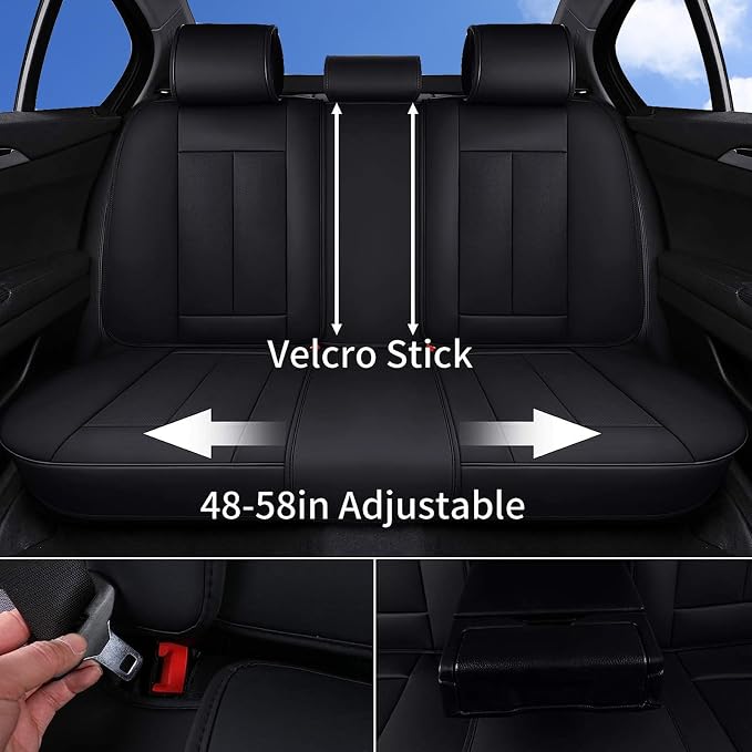 Coverado Car Seat Covers 5 Pieces, Full Set Universal Seat Covers - Image 7