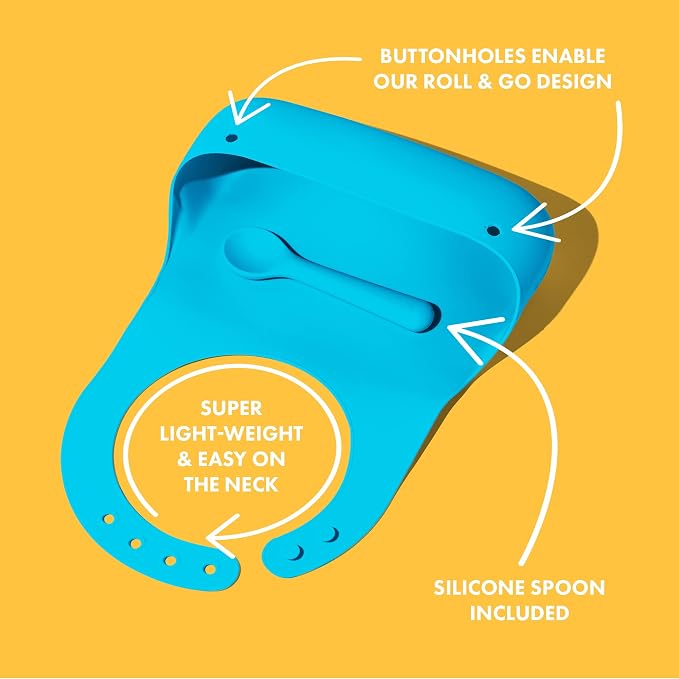 Avanchy Silicone Baby Bibs, Waterproof, Adjustable, BPA Free, Soft Unisex Set - Image 4