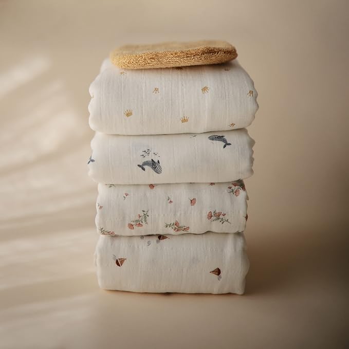mushie Muslin Baby Swaddle Blanket | 100% Organic Cotton - Image 6