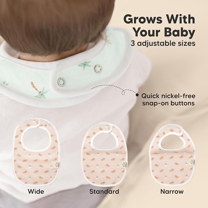 8-Pack Organic Baby Bibs for Boys, Girls - Image 4
